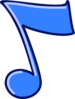 Blue Musical Note Clip Art